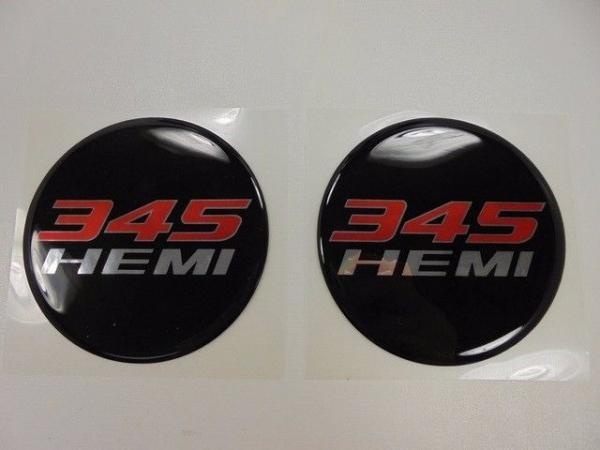 345 Hemi Black Under Hood Beverage Delete Emblems - Click Image to Close